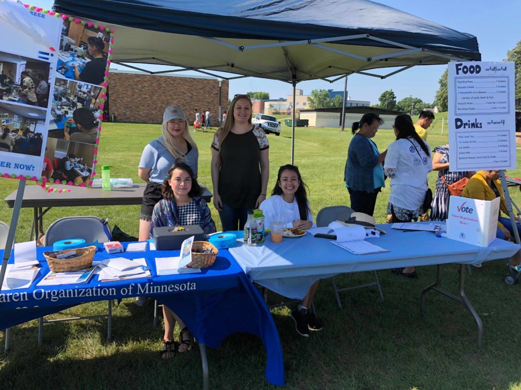 KOM check in table at the summer fundraiser